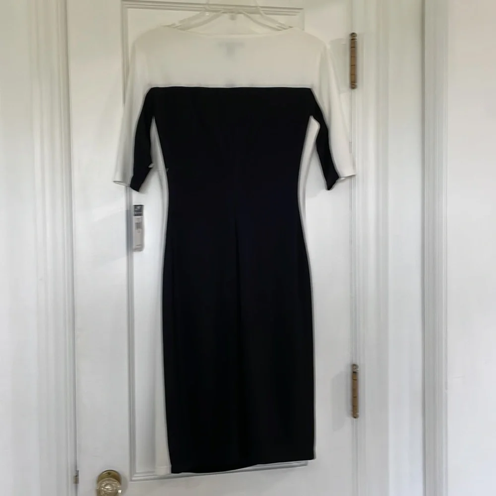 NWT CHAPS black and white dress small cocktail dress